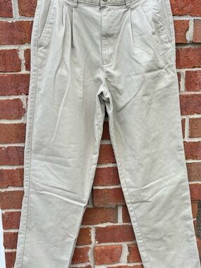 George‎ Men's Light Beige Pleated Chinos